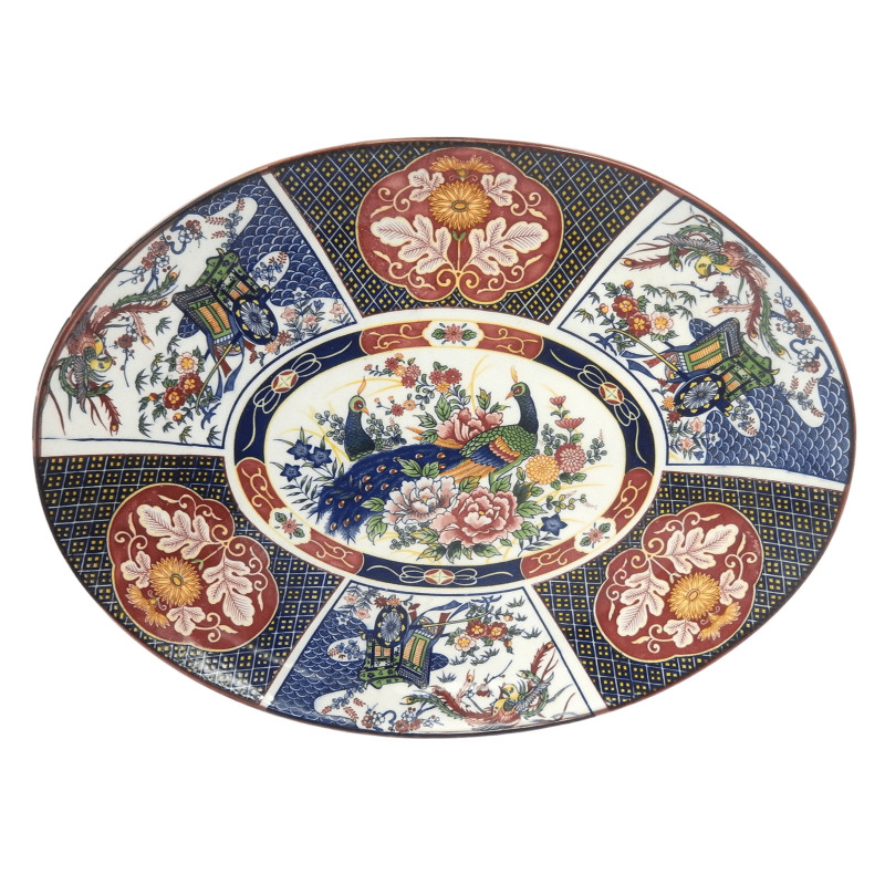 GRAND PLAT OVALE TAOUS 45,5X34,7CM CHINA DECOR PAON
