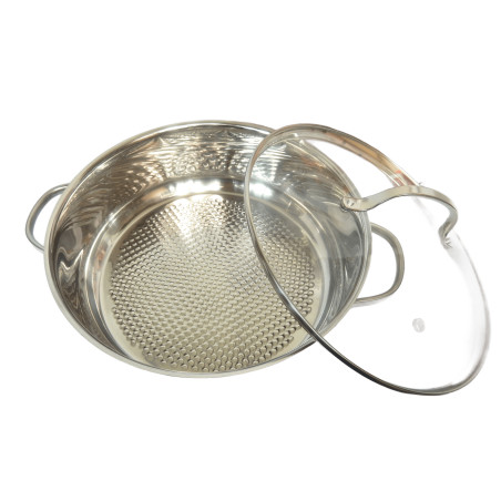 FAITOUT INOX Ø28 CM COUVERCLE VERRE MILOMEX