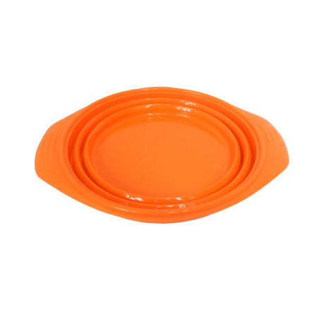BOL SALADIER SILICONE PLIABLE Ø20 CM AVEC 2 COUVERCLES