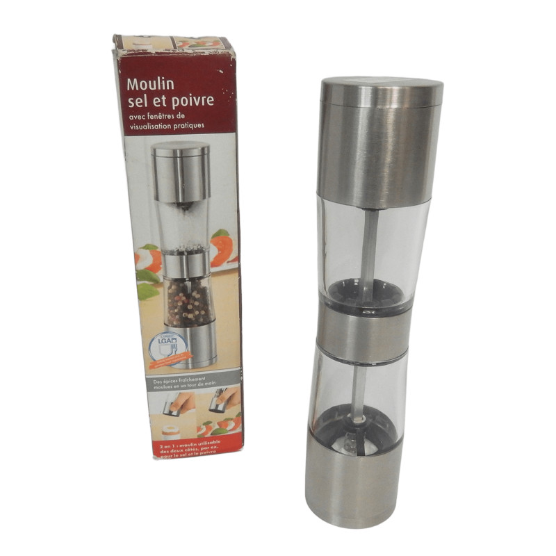 MOULIN SEL ET POIVRE MANUEL INOX