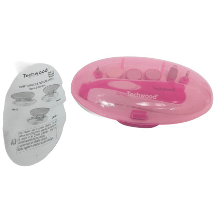 SET MANUCURE PEDICURE TECHWOOD 6 EMBOUTS