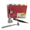 LOT PRESSE PUREE PETITE LOUCHE 3 COUTEAUX ET 4 FEUILLES A DECOUPER