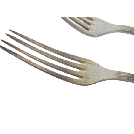 12 FOURCHETTES METAL ARGENTE ORFEVRERIE BOULENGER