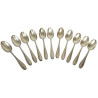 11 CUILLERES A SOUPE METAL ARGENTE ORFEVRERIE BOULENGER