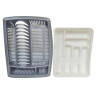 LOT EGOUTTOIR A VAISSELLE ET RANGE COUVERTS 6 COMPARTIMENTS