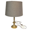 LAMPE DE CHEVET VINTAGE PIED METAL DORé