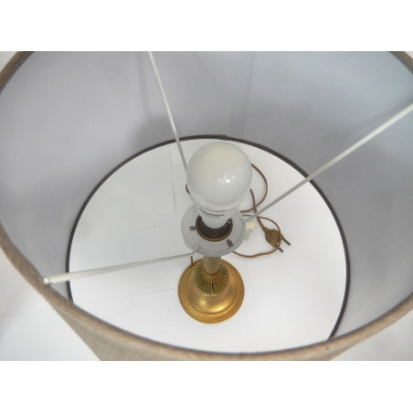 LAMPE DE CHEVET VINTAGE PIED METAL DORé