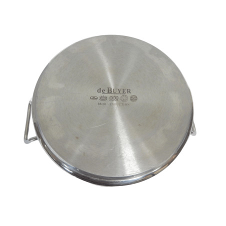 FAITOUT ACIER INOX 18/10 Ø24CM DE BUYER INDUCTION