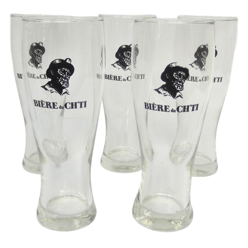 LOT 5 VERRES A BIERE BIERE DU CHTI
