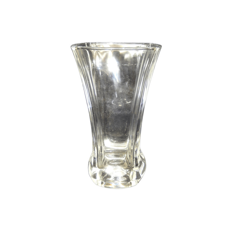 GRAND VASE EN VERRE TRANSPARENT HAUTEUR 24,7 CM