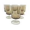 LOT 6 VERRES A APERITIF 10CL SUEDE FUMé N°5 LUMINARC