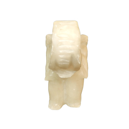 STATUETTE ELEPHANT EN ALBÂTRE HAUTEUR 21CM