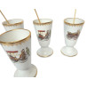 6 MAZAGRANS PORCELAINE DECOR VOITURE ANCIENNE FLORENCE LIMOGES