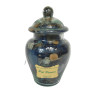 BOCAL VERRE POT POURRI COLORIS BLEU