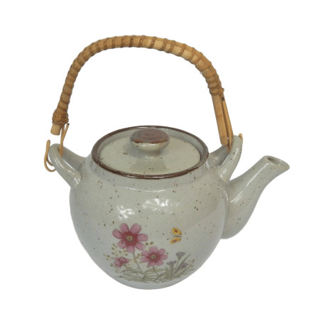 THEIERE CERAMIQUE DECORS FLEURIS