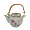 THEIERE CERAMIQUE DECORS FLEURIS