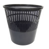 CORBEILLE A PAPIER POUBELLE DE BUREAU PLASTIQUE NOIR