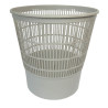 CORBEILLE A PAPIER POUBELLE DE BUREAU PLASTIQUE GRIS CLAIR