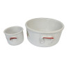 LOT 2 PLATS DECOR CERISES Ø 22 CM ET 10,2 CM