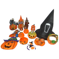 LOT DECO HALLOWEEN 17 PIECES