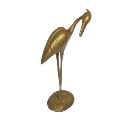 HERON EN LAITON HAUTEUR 31,8CM