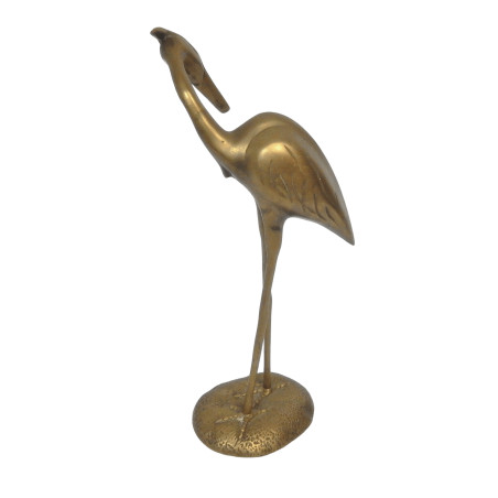HERON EN LAITON HAUTEUR 31,8CM