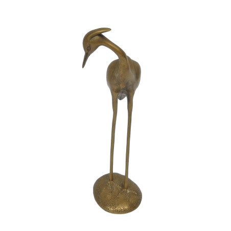 HERON EN LAITON HAUTEUR 31,8CM