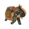 STATUETTE ELEPHANT INDIEN EN BOIS PEINT