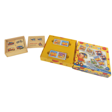 LOT 2 BOITES DE JEUX DE DOMINOS OUI-OUI ET MOYENS DE TRANSPORT